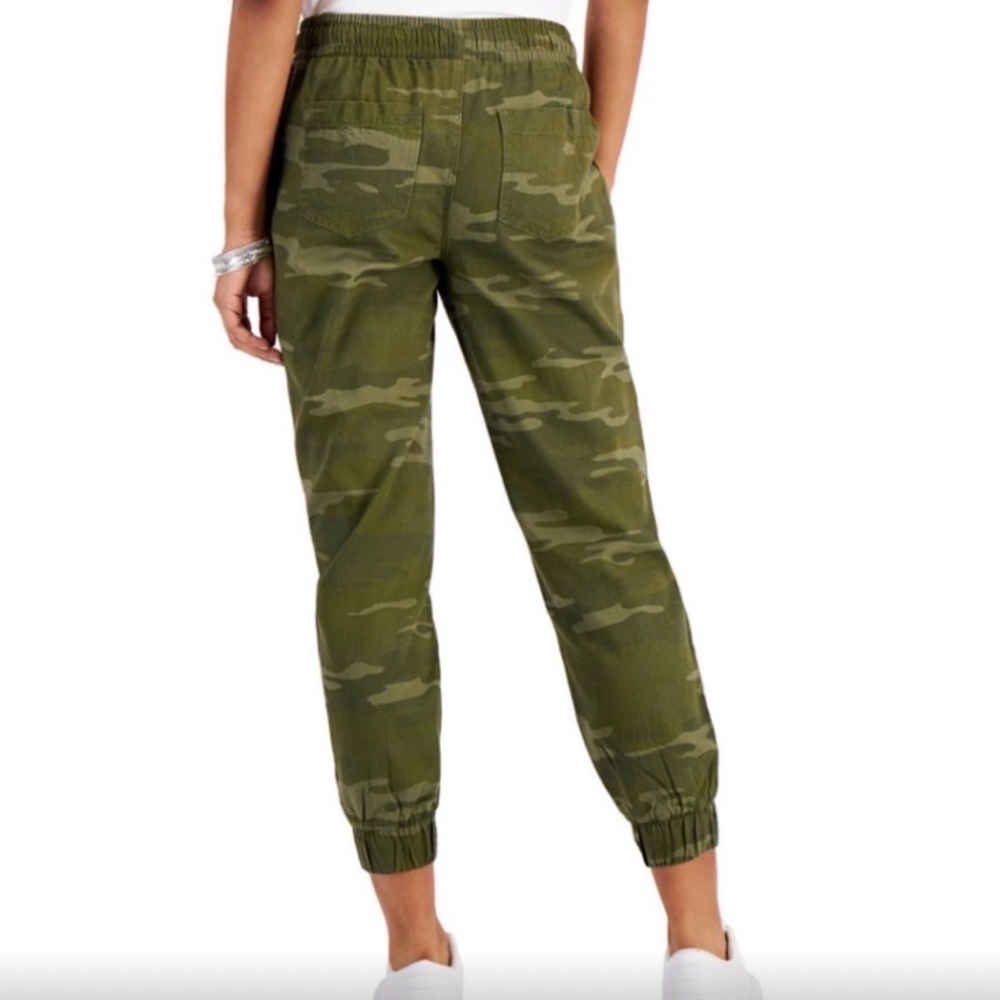 🌟 STYLE & CO: Green Camo Utility Jogger Pants Size L NWOT